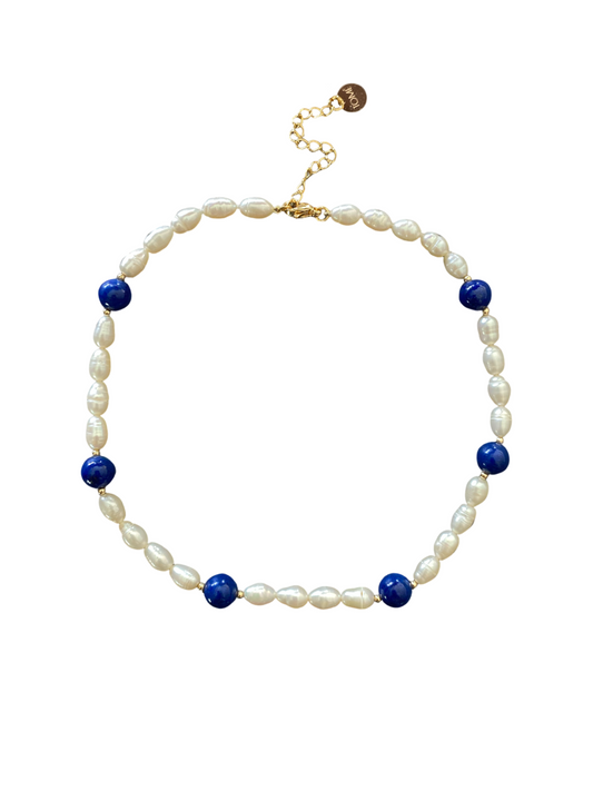 Lapis Lazuli & Pearls Necklace