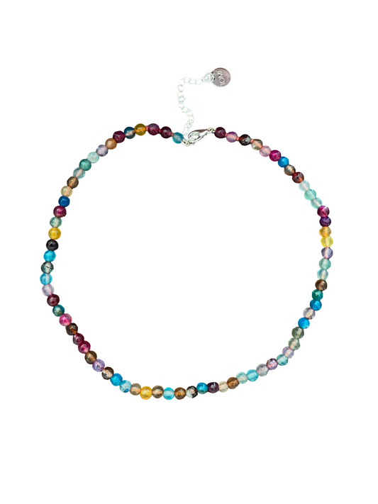 Tiny Multicolor Agate Necklace