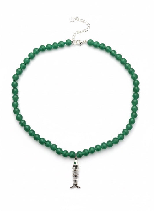 Fishies Jade Necklace